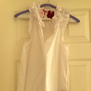 J.Crew White Cotton Top Size 2